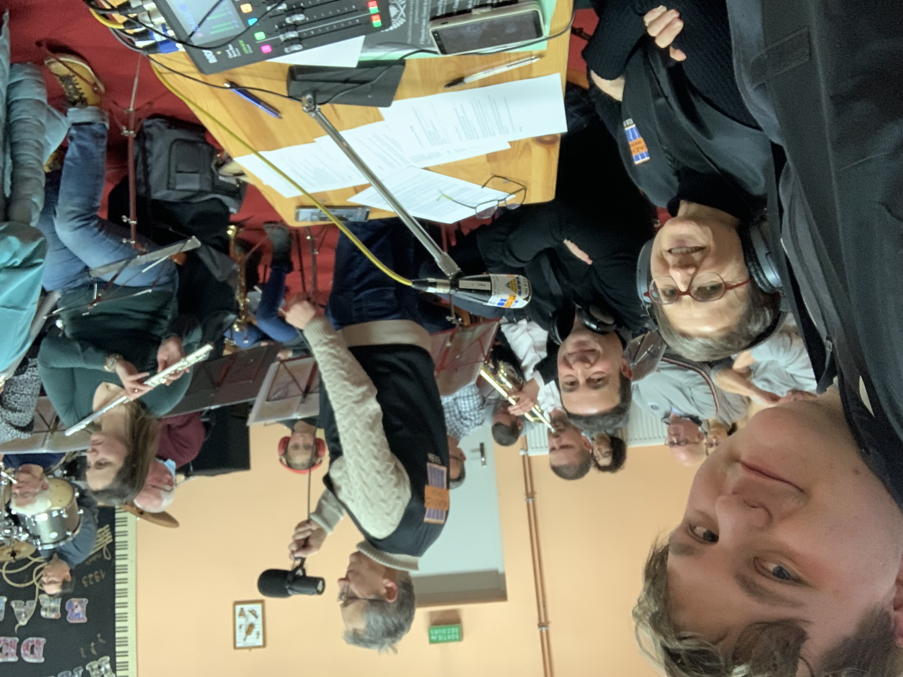 Lors du direct avec l'harmonie de Branges